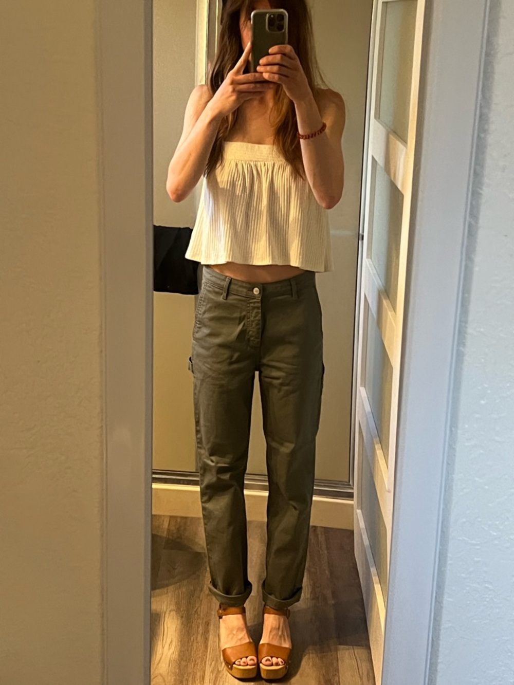 Carhartt WIP Olive Straight Leg Pants